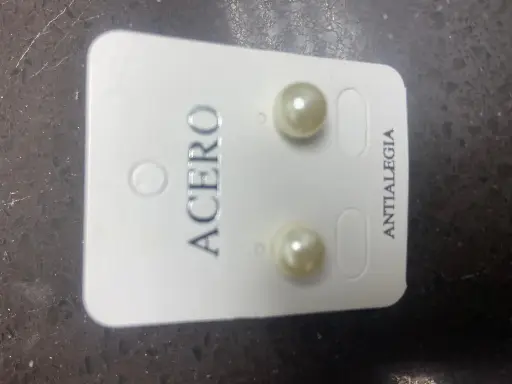 Pendientes ACERO Perlas
